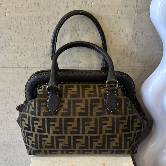 Vintage Fendi Monogram Zucca Doctor Bag - Picture 1 of 6